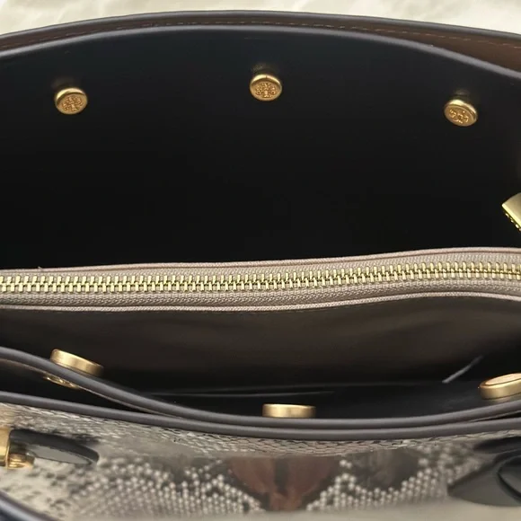 Tory Burch Lee Radziwill Exotic Small Double Bag - Picture 6 of 14